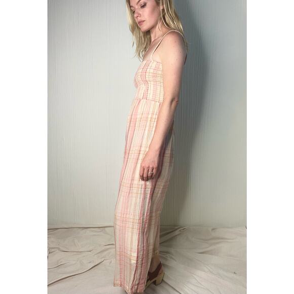 CHRISTY DAWN Avery Pink Plaid Smocked Bust Cotton Jumpsuit US XSMALL - Picture 5 of 13